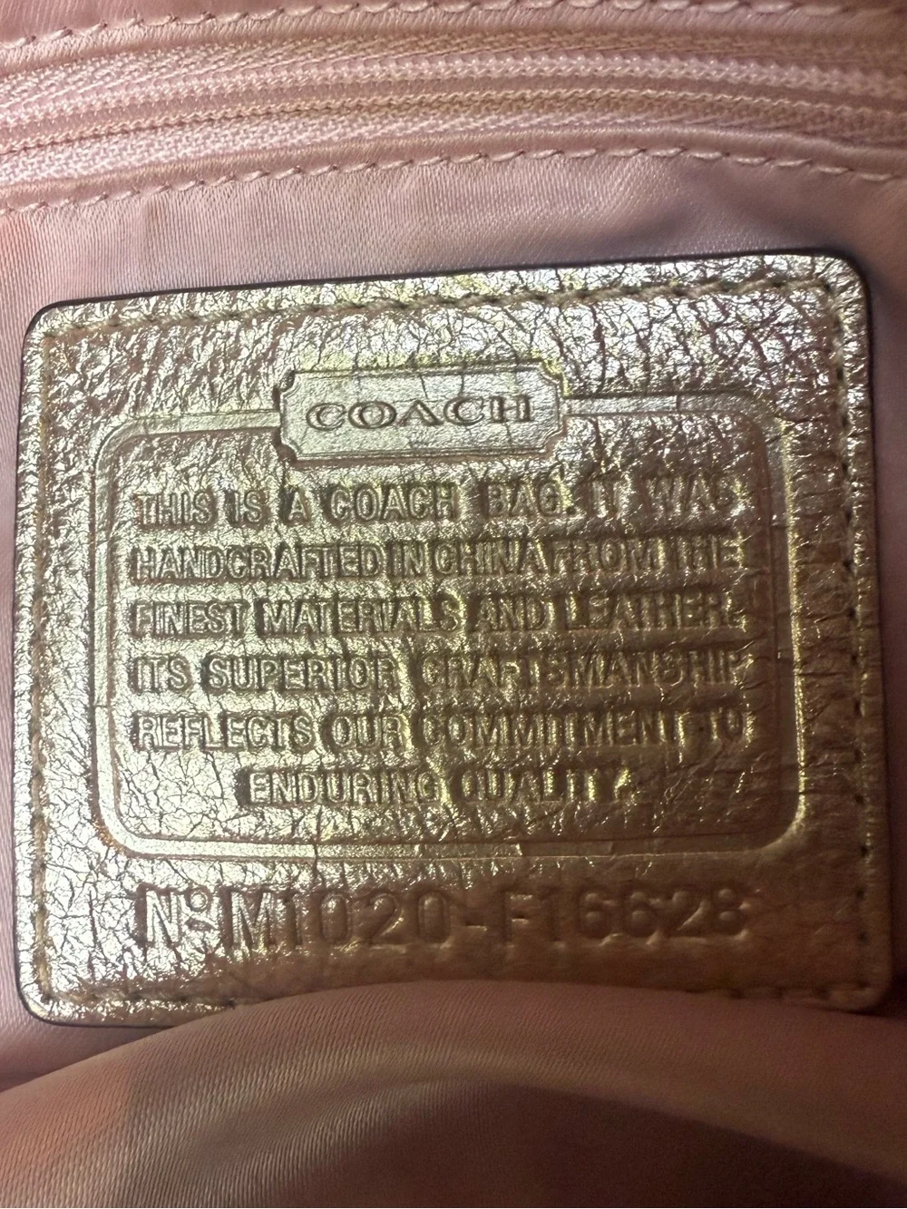 COACH Signature Floral Appliqué Hobo Bag Gold Tan Y2K